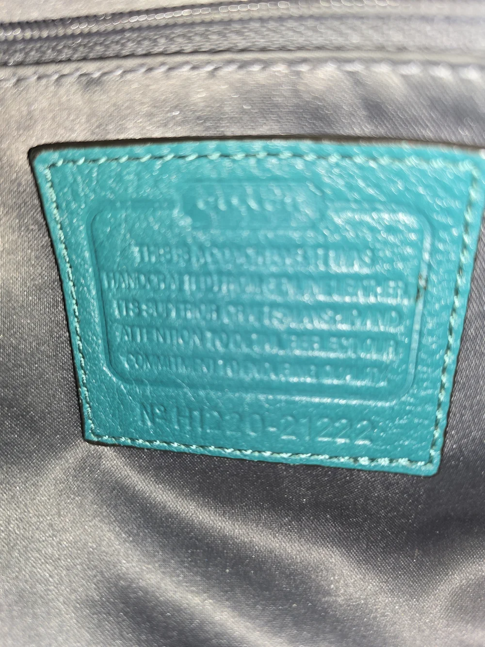 Coach Teal Leather Satchel with Removable Strap